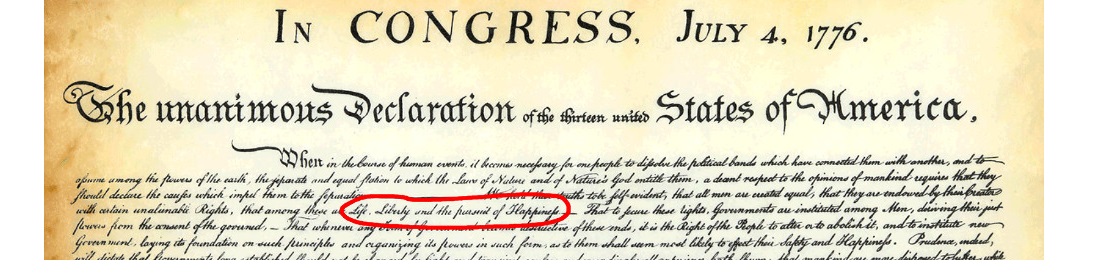 pursuit of happiness declaration of independence